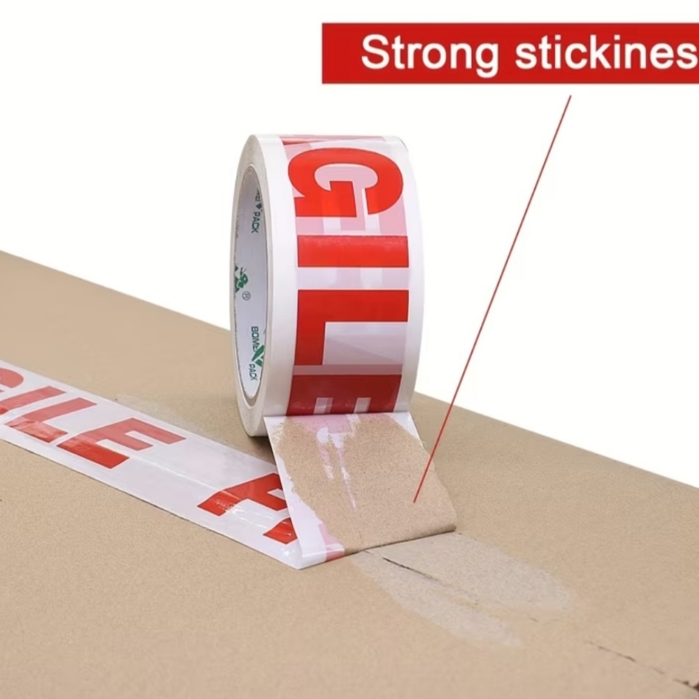 Fragile Packing Tape Roll with Bold Red Print - Picture 3 of 3